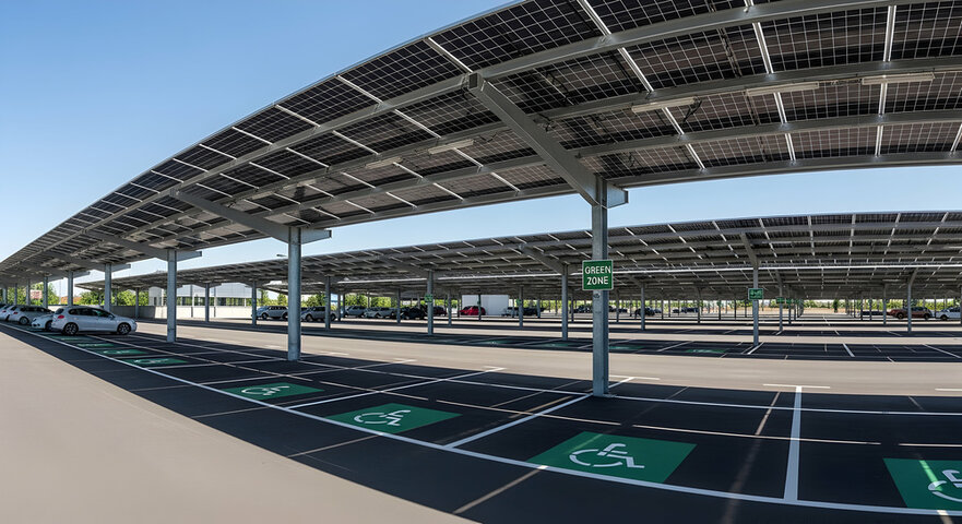 Parking Modern Solar Panel Canopy Parking modernong solar panel canopy