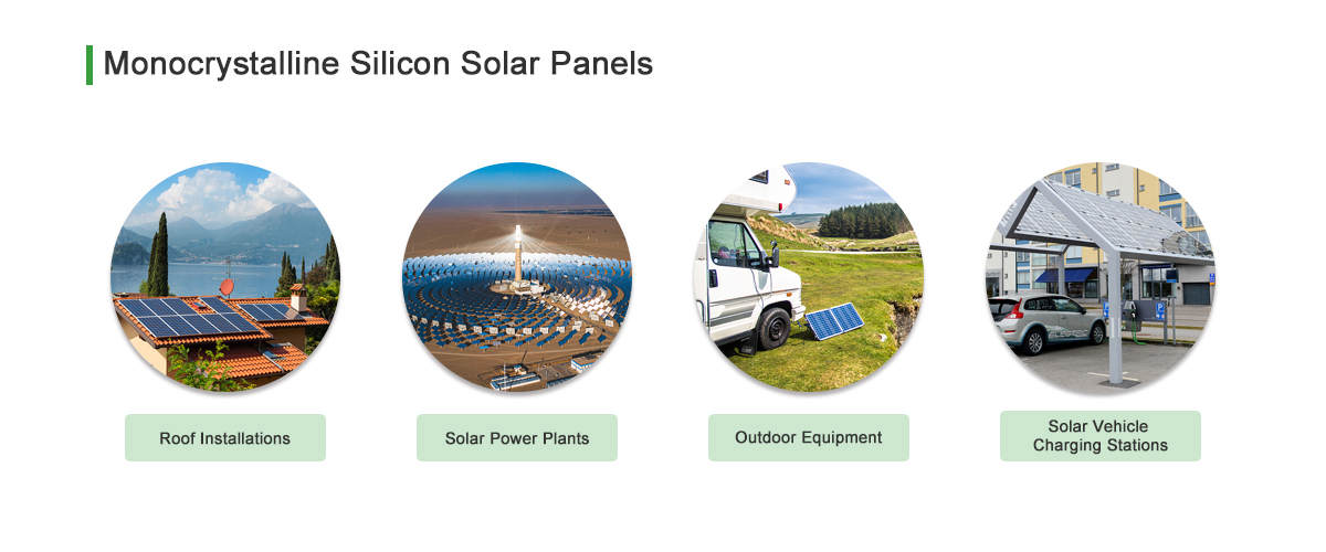 Monocrystalline silicon solar panels application