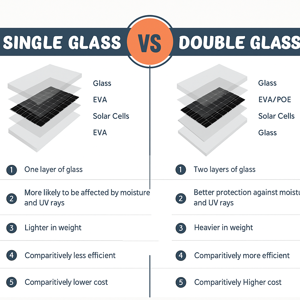 Single Glass vs Double Glass Solar Panels : Which Is Better for Your Needs