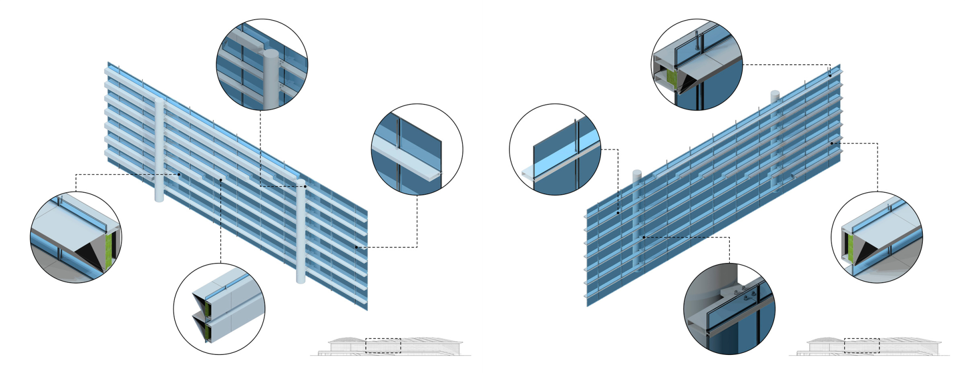 4 - daylighting performance of different facades, window-to-wall ratios, and shading designs