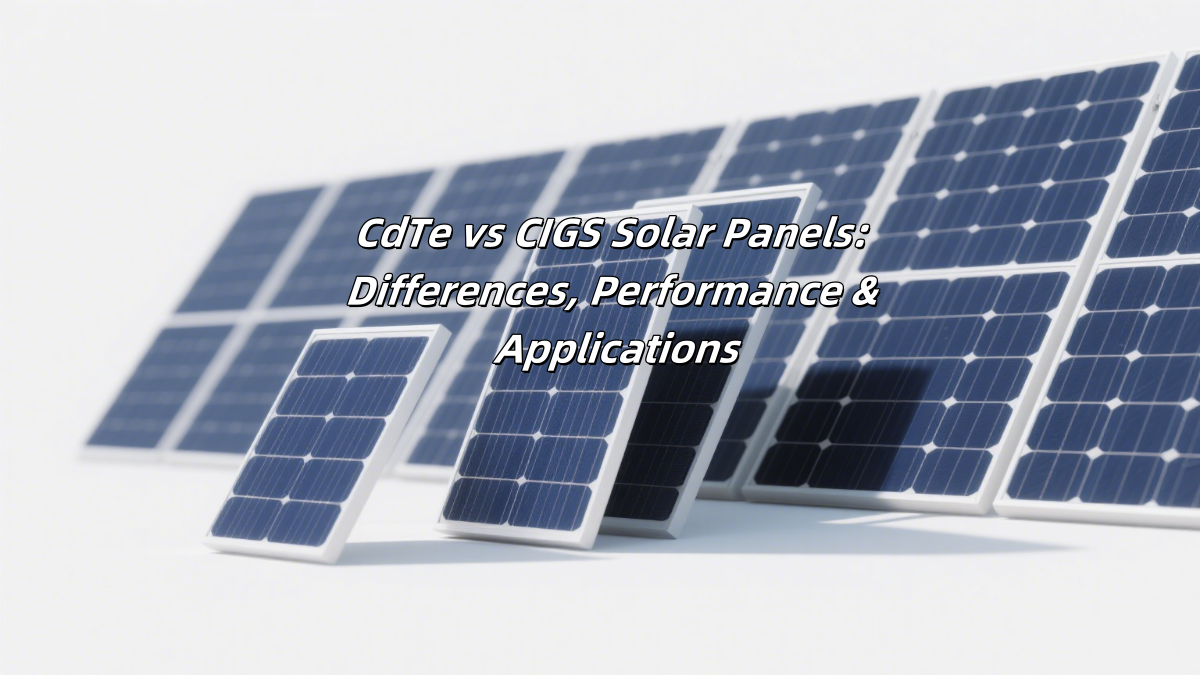 CdTe vs CIGS Solar Panels: Differences, Performance & Applications