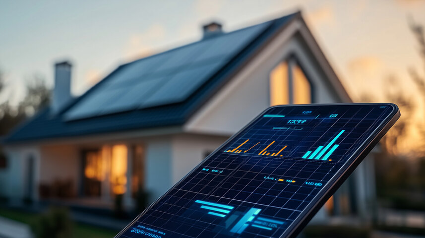 Smart home with solar panels