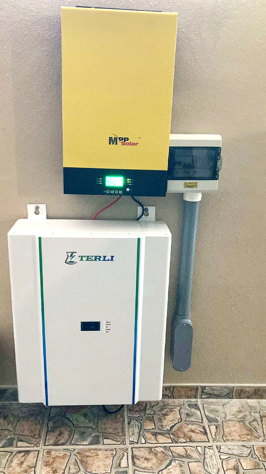 Portugal 10kWh Off-Grid Solar System with Yellow Face Inverter