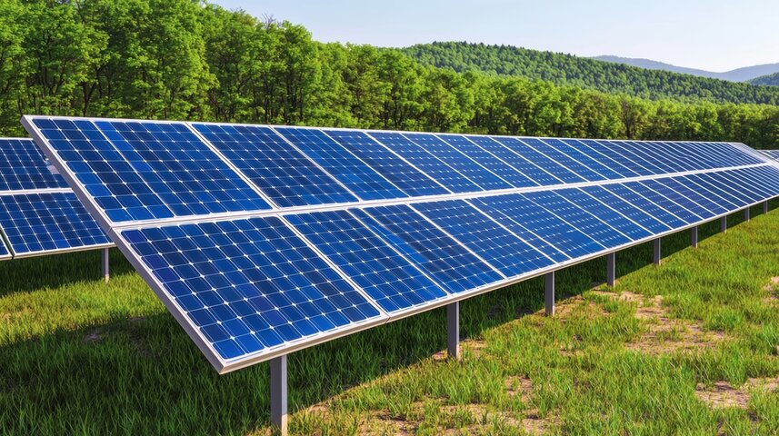 Bifacial Solar Panels in Reflective Field Setting