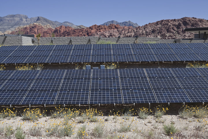 Large solar array on US federal parkland.