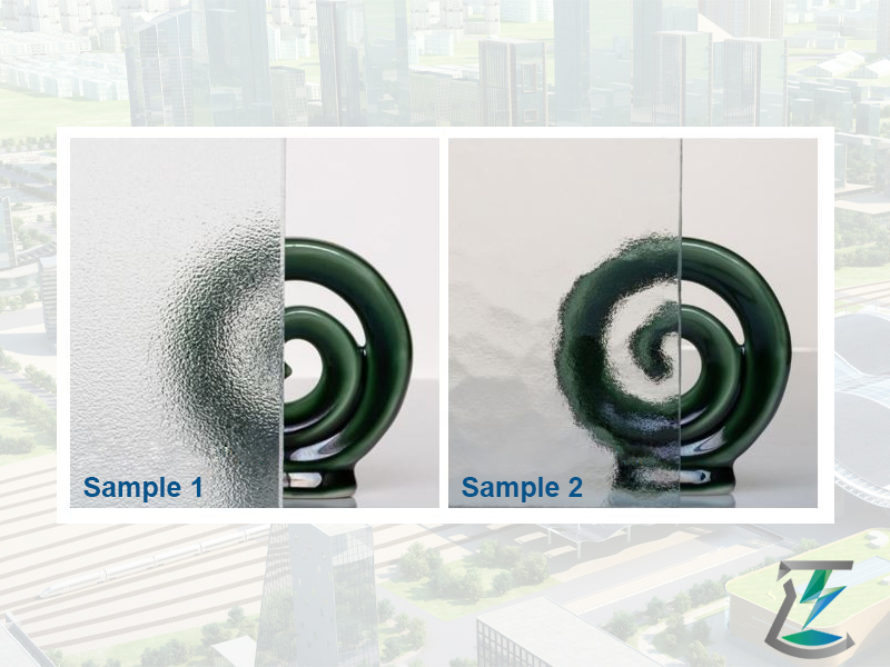 3 - The first sample has a surface morphology with a height variation of 45 micrometers, while the second sample falls within a range of 10 micrometers