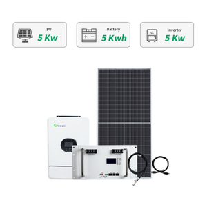Home Use 5kw Photovoltaic Solar Power System Hybrid off Grid Kit 