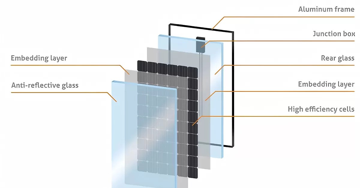 structure of double-class solar panel