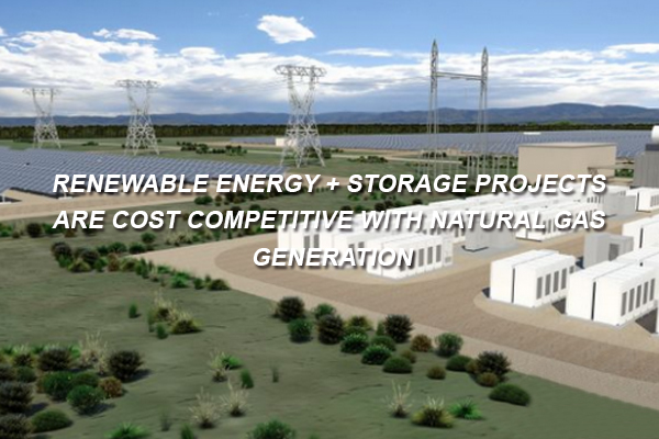Renewables + energy storage task costs more competitive with natural gas generation