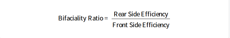 Calculation of bifaciality ratio