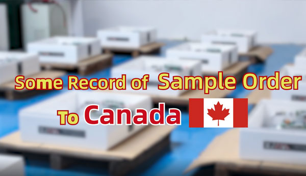 Record of sample order to Canada 1