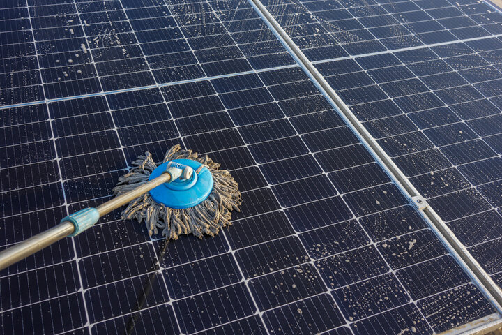 clean the solar panels